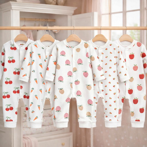 Zıb Meyve Bahçesi 5’li Kız Bebek Tulum Set 0-9 Ay