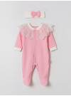 Pamuş 0-3-6 Ay Masal Gibi Penye Kız  Bebek Tulum Pembe