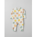 ZıbZıb 0-3-6 Ay Balonlu Penye Tulum Sarı - Ekru