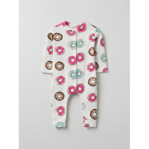 ZıbZıb 0-3-6 Ay Donut Penye Tulum Pembe