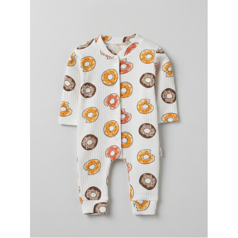 ZıbZıb 0-3-6 Ay Donut Penye Tulum Sarı