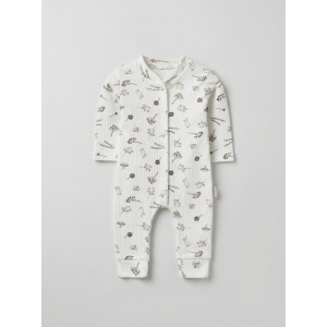 ZıbZıb 0-3-6 Ay Doğa Masalı Penye Tulum Ekru