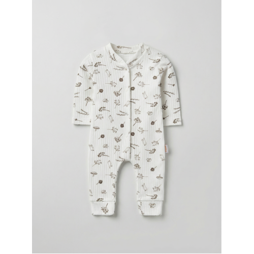 ZıbZıb 0-3-6 Ay Doğa Masalı Penye Tulum Ekru