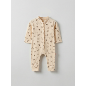 ZıbZıb 0-3-6 Ay Doğa Masalı Penye Tulum Pembe