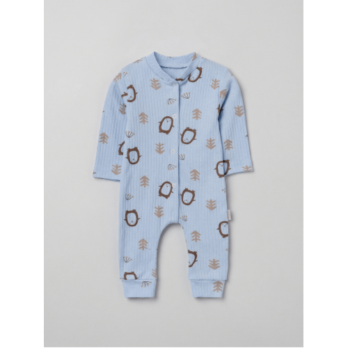 ZıbZıb 0-3-6 Ay Penguen Penye Tulum Mavi