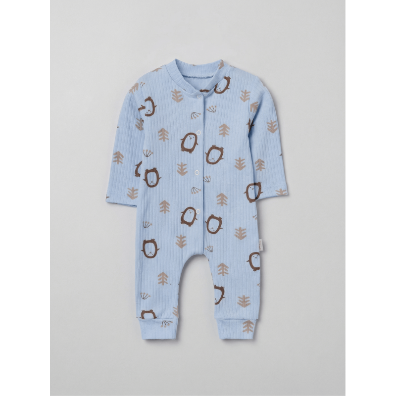 ZıbZıb 0-3-6 Ay Penguen Penye Tulum Mavi