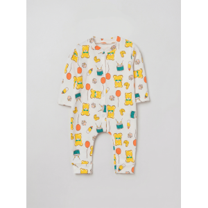 ZıbZıb 0-3-6 Ay Sevimli Ayıcık Penye Tulum Sarı