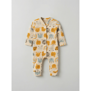 ZıbZıb 0-3-6 Ay Ördekli Penye Tulum Sarı