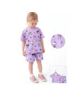 2-5 Yaş Hello Kitty Desenli Kız Bebek İkili Takım – Pamuklu Tişört Şort Lila